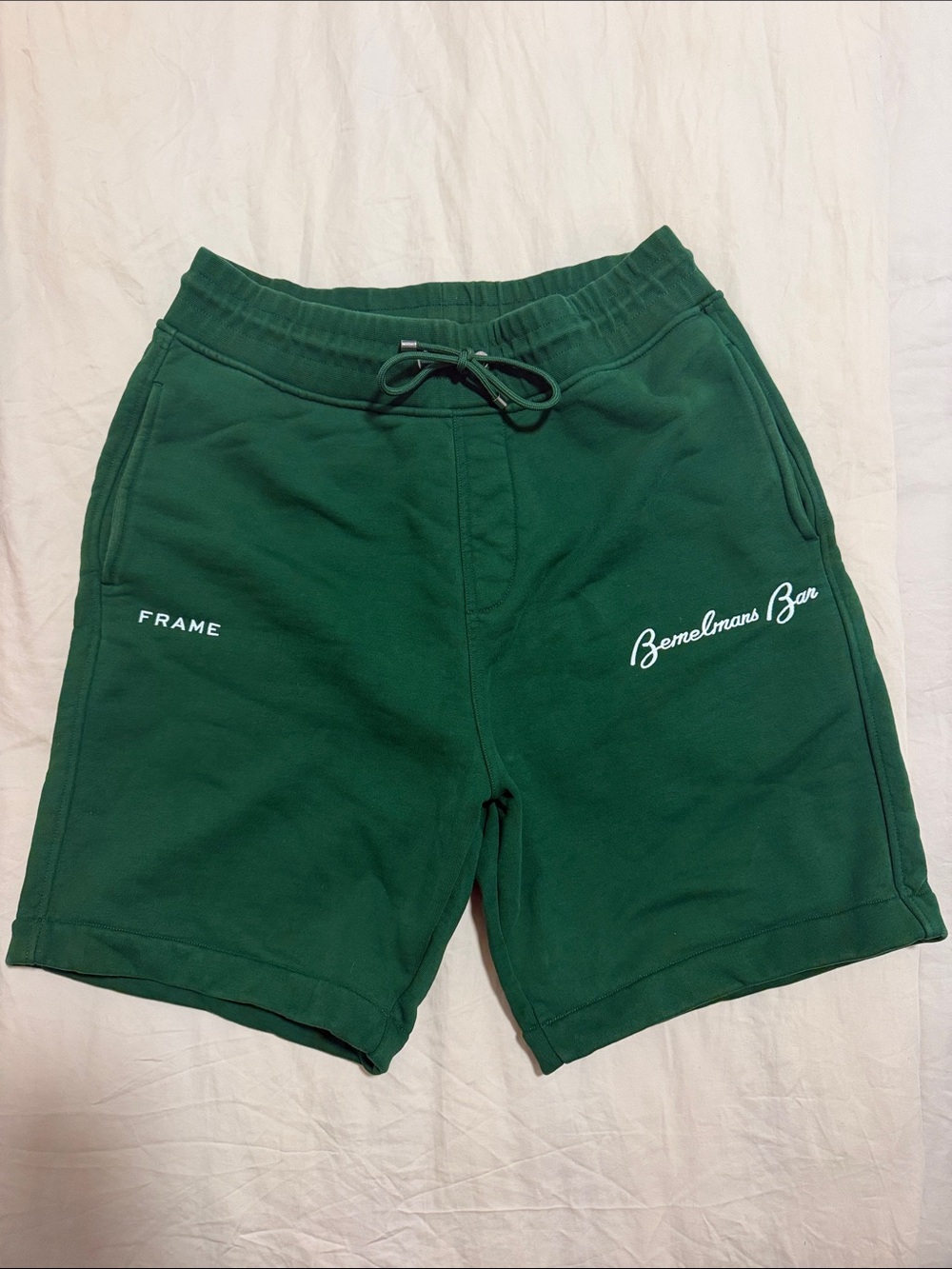 FRAME Men's Sweat Shorts with Bemelmans Bar Script